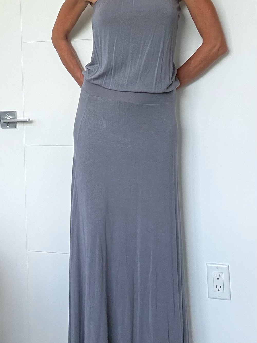 Light Gray Maxi Dress - Sleek Everyday Style